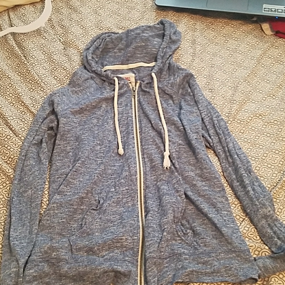 Blue zip up jacket